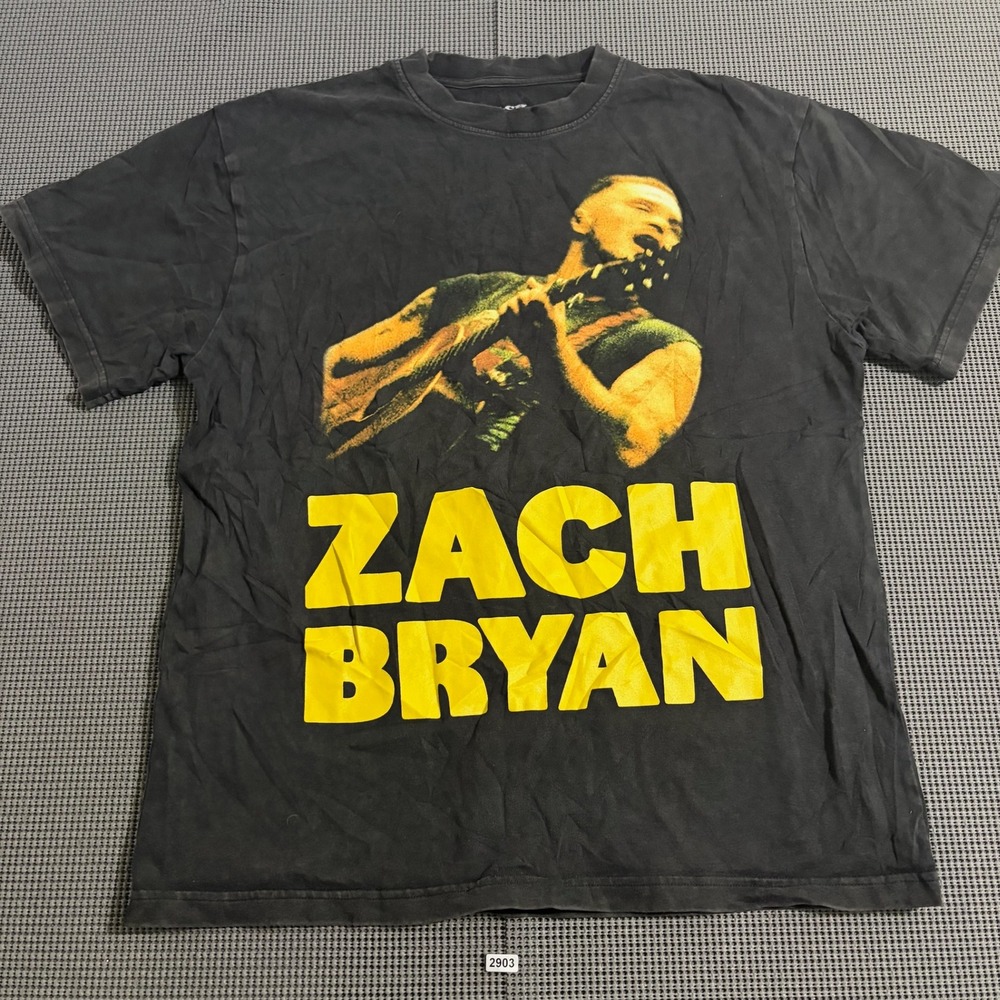 Zach Bryan Quittin Time Tour 2024 T-Shirt Black Size Medium